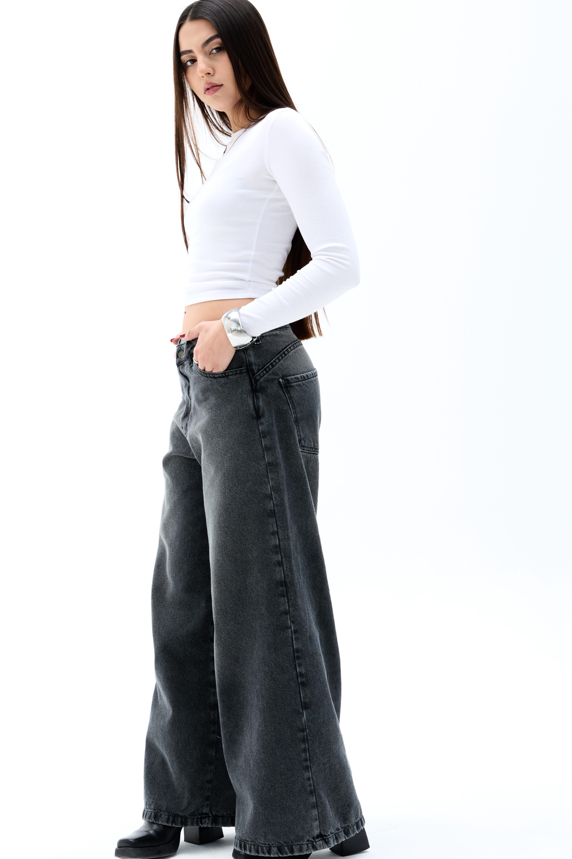 Pantalon Denim Oscuro